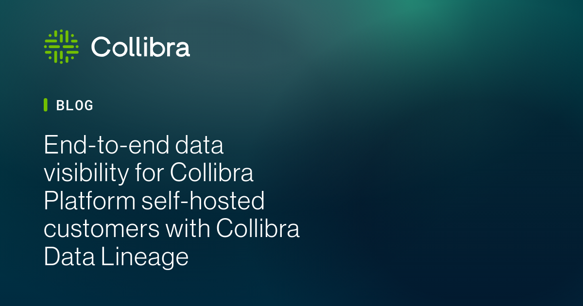 End-to-end data visibility for Collibra Platform self-hosted customers ...