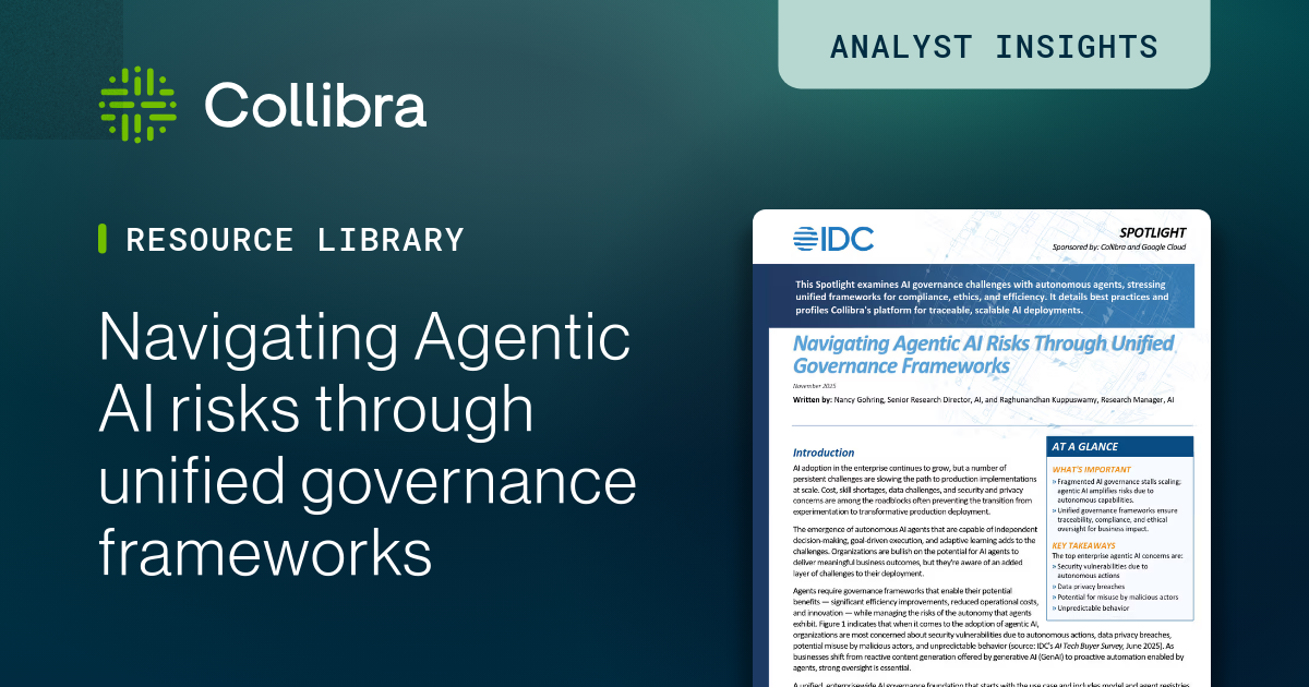 Navigating agentic AI risks with unified governance | Collibra | Collibra