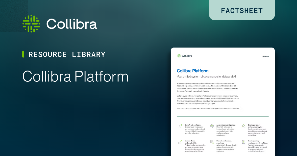 Collibra Platform factsheet | Collibra