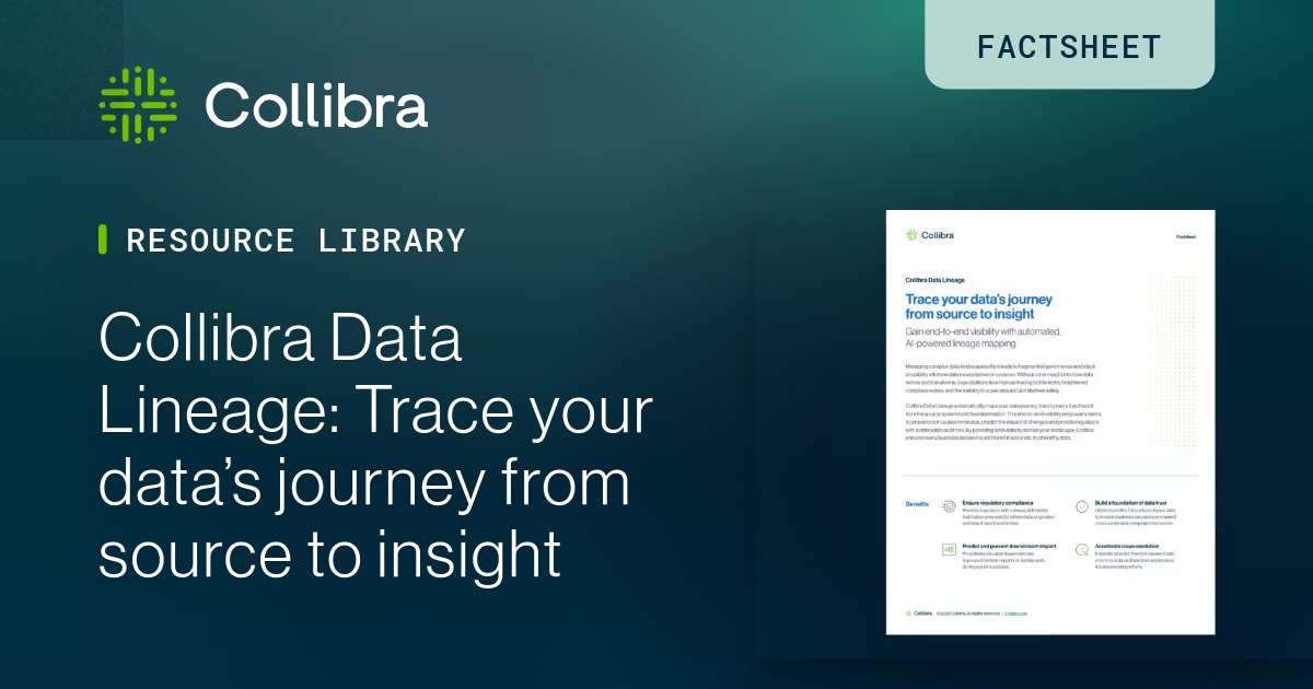 Trace your data’s journey with Collibra Data Lineage | Collibra