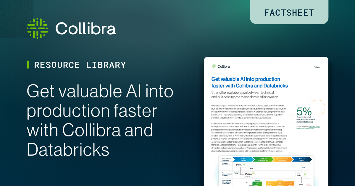 Accelerate AI governance with Collibra and Databricks | Collibra